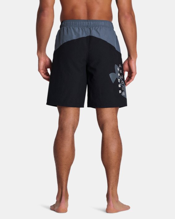 Men's UA Point Breeze Colorblock Volley Shorts, Black, pdpMainDesktop image number 1